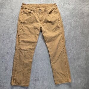 Levis 514 Jeans Mens 38X30 Brown Straight Mid Rise Soft Washed Twill
